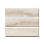Special Cut | 6x24 Premium White Onyx CROSS-CUT Polished Tile Special Cut | 6x24 Premium White Onyx CROSS-CUT Polished Tile - American Tile Depot