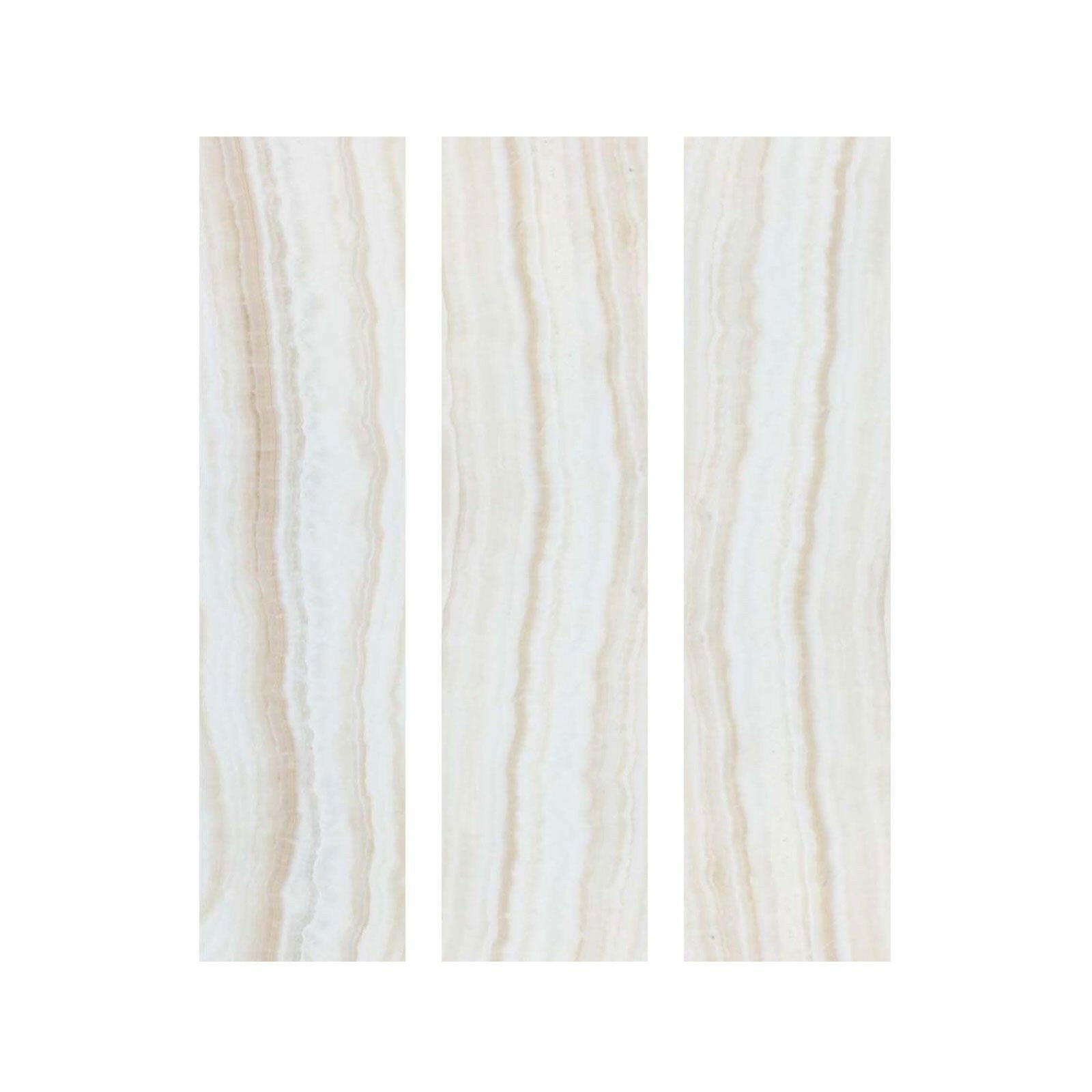 Special Cut | 6x24 Premium White Onyx VEIN-CUT Polished Tile Special Cut | 6x24 Premium White Onyx VEIN-CUT Polished Tile - American Tile Depot