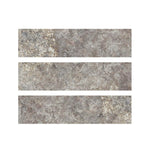 Special Cut | 6x24 Silver Travertine Filled & Honed Tile Special Cut | 6x24 Silver Travertine Filled & Honed Tile - American Tile Depot