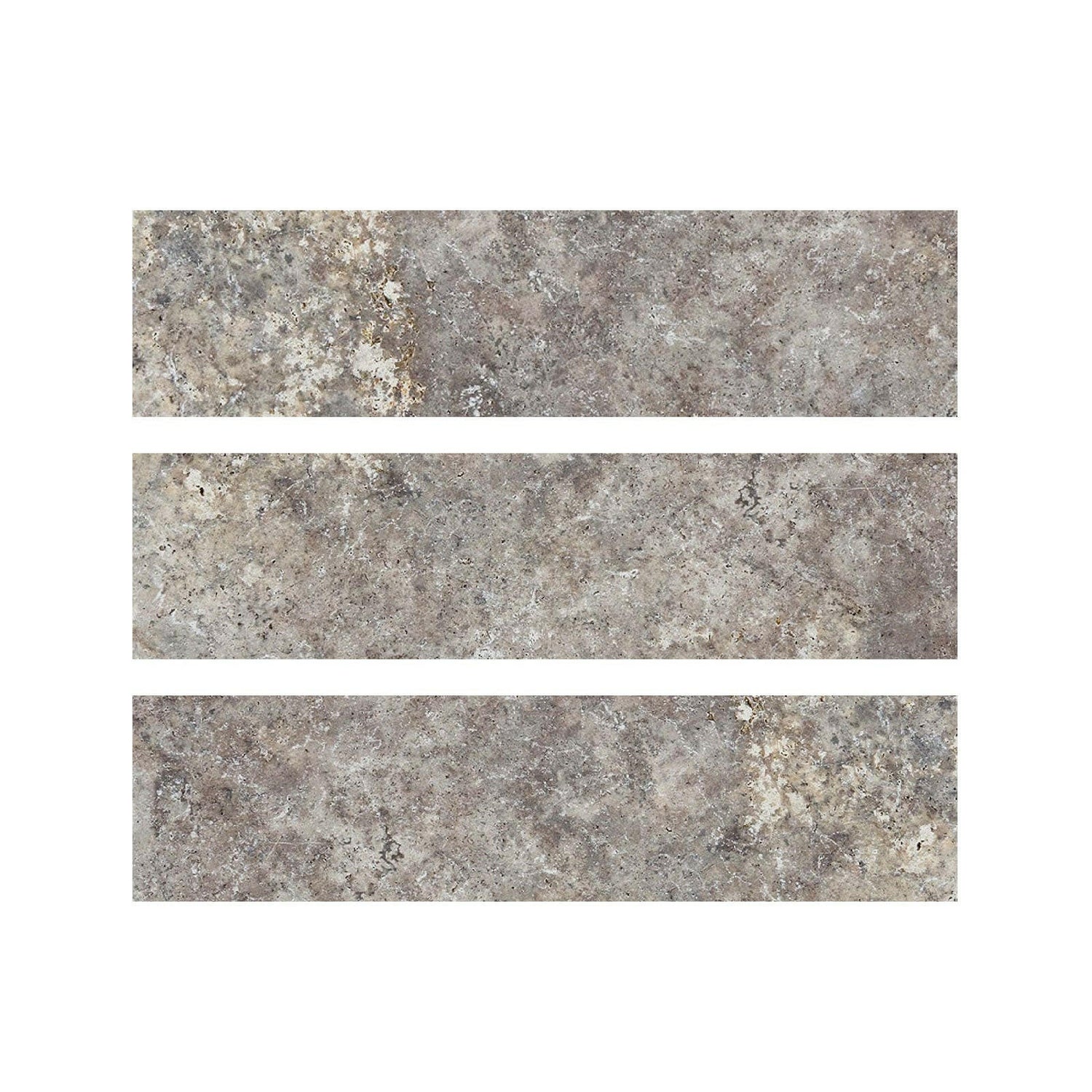 Special Cut | 6x24 Silver Travertine Filled & Honed Tile Special Cut | 6x24 Silver Travertine Filled & Honed Tile - American Tile Depot