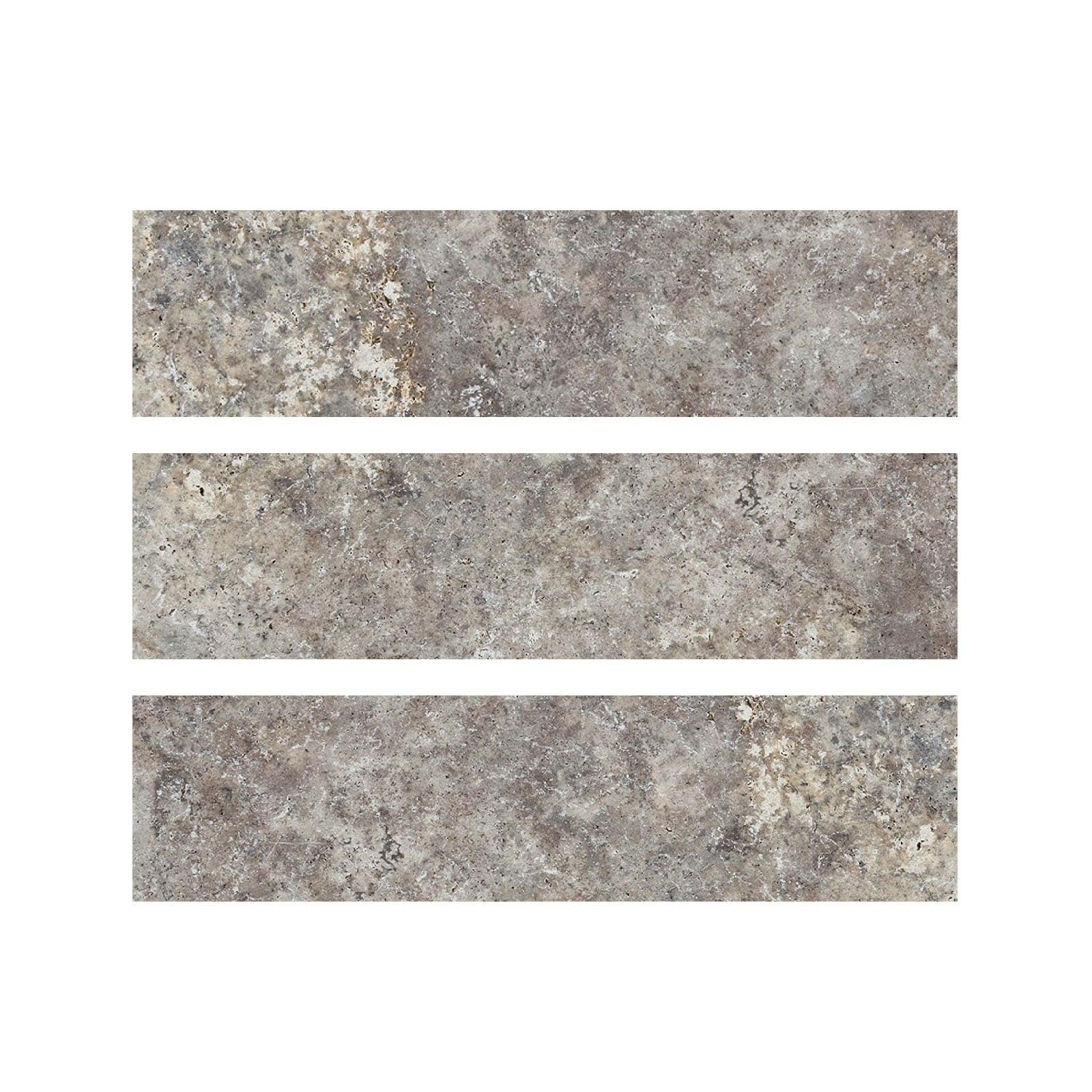 Special Cut | 6x24 Silver Travertine Filled & Honed Tile Special Cut | 6x24 Silver Travertine Filled & Honed Tile - American Tile Depot
