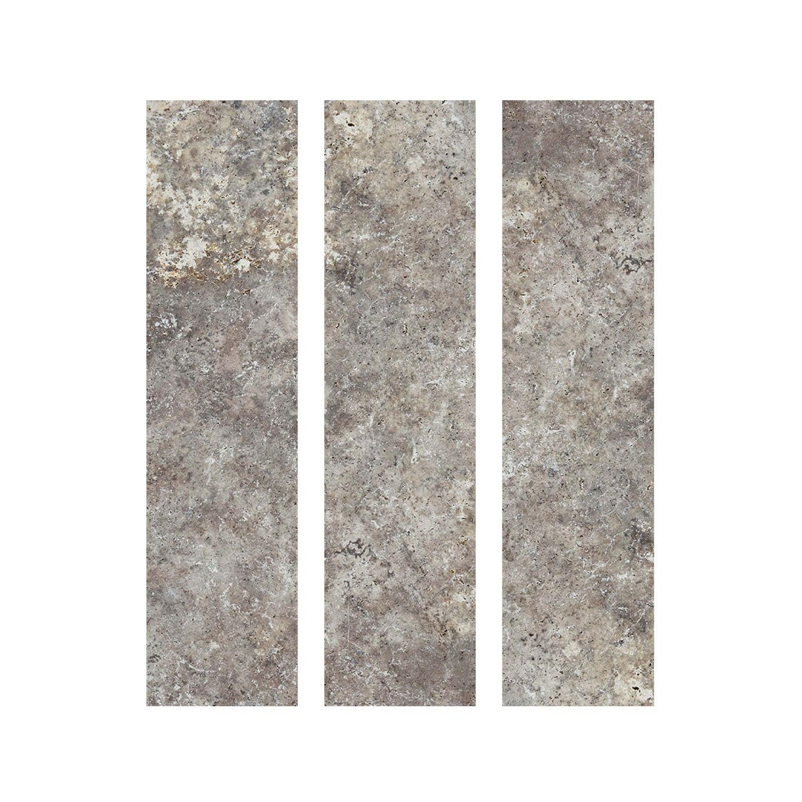 Special Cut | 6x24 Silver Travertine Filled & Honed Tile Special Cut | 6x24 Silver Travertine Filled & Honed Tile - American Tile Depot