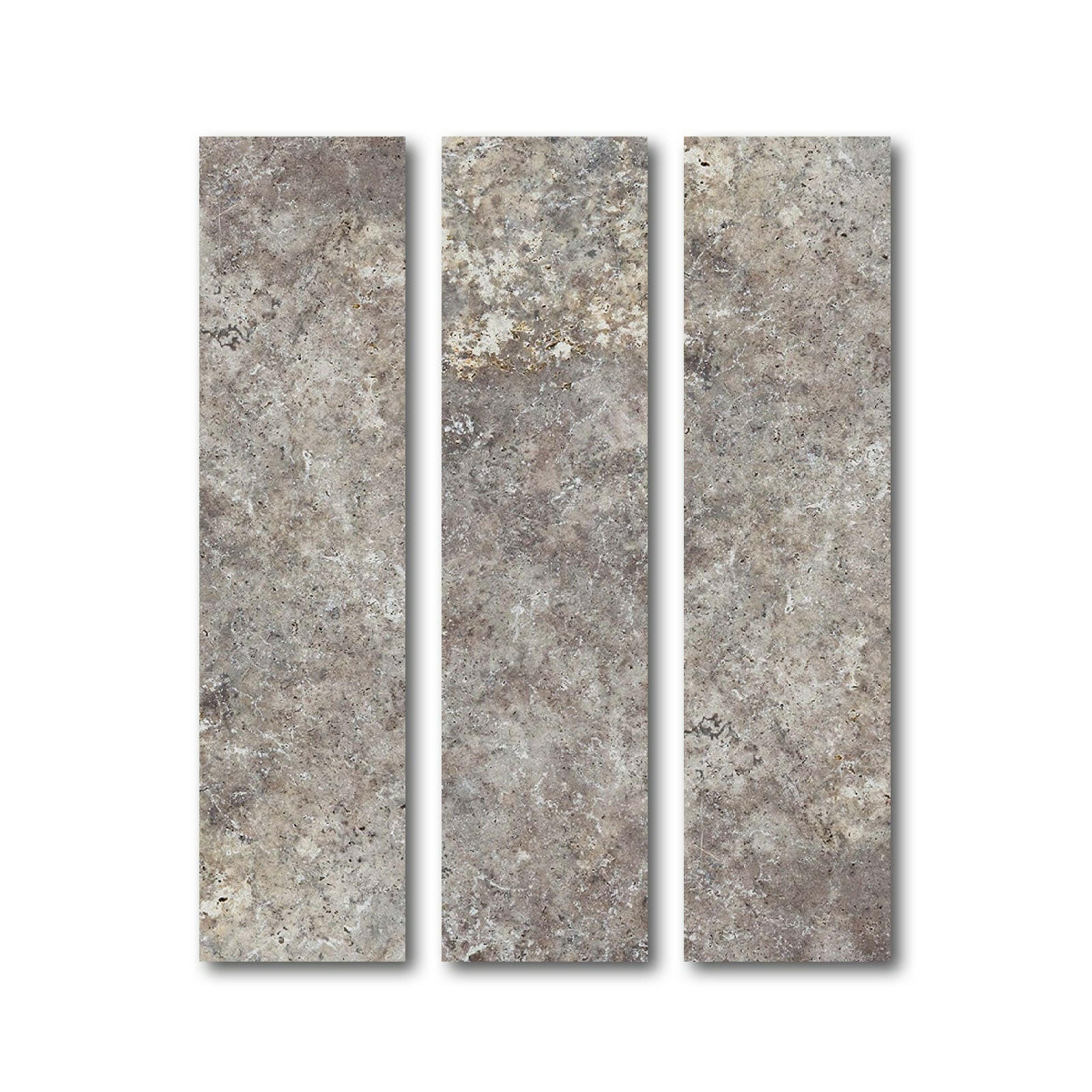 Special Cut | 6x24 Silver Travertine Filled & Honed Tile Special Cut | 6x24 Silver Travertine Filled & Honed Tile - American Tile Depot