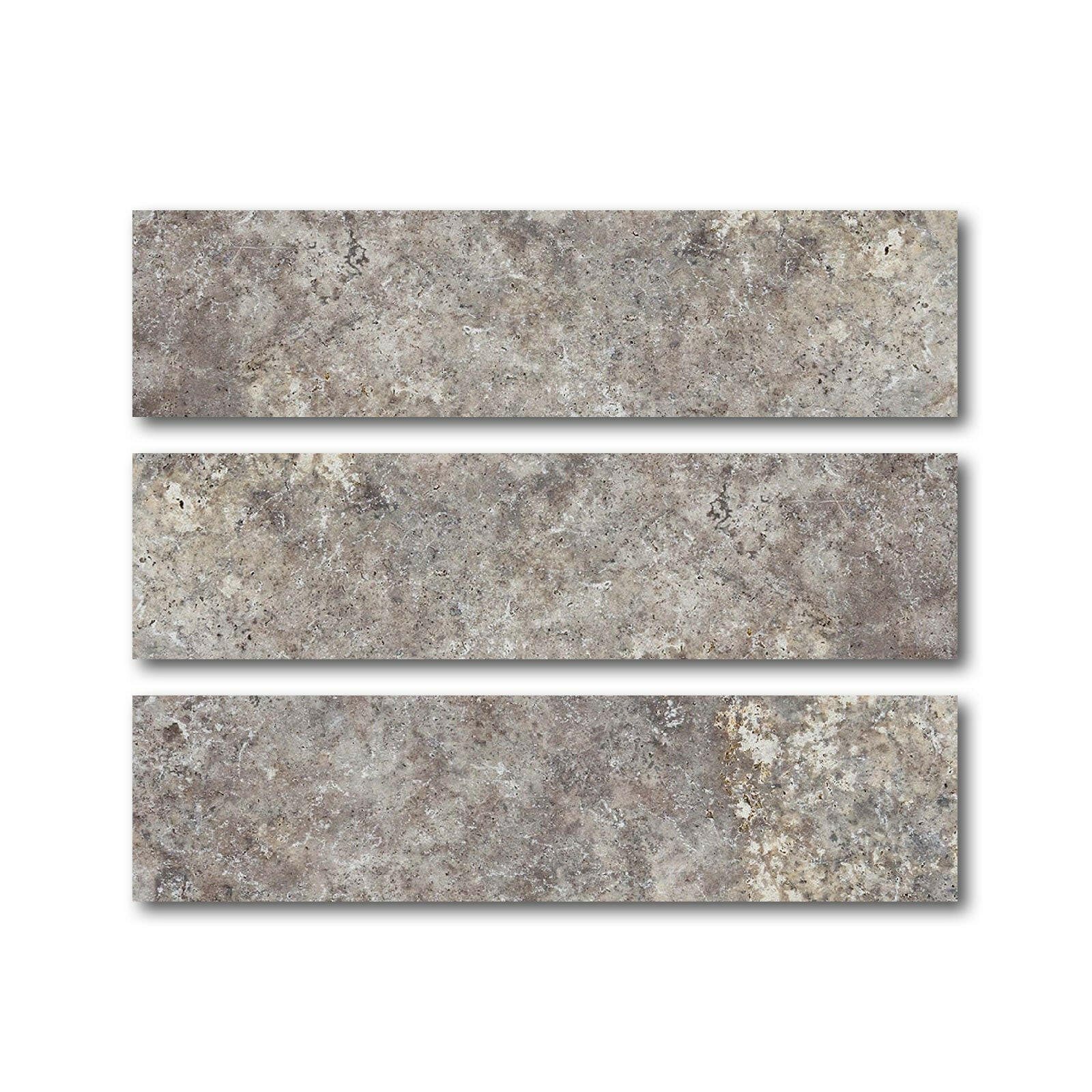 Special Cut | 6x24 Silver Travertine Filled & Honed Tile Special Cut | 6x24 Silver Travertine Filled & Honed Tile - American Tile Depot