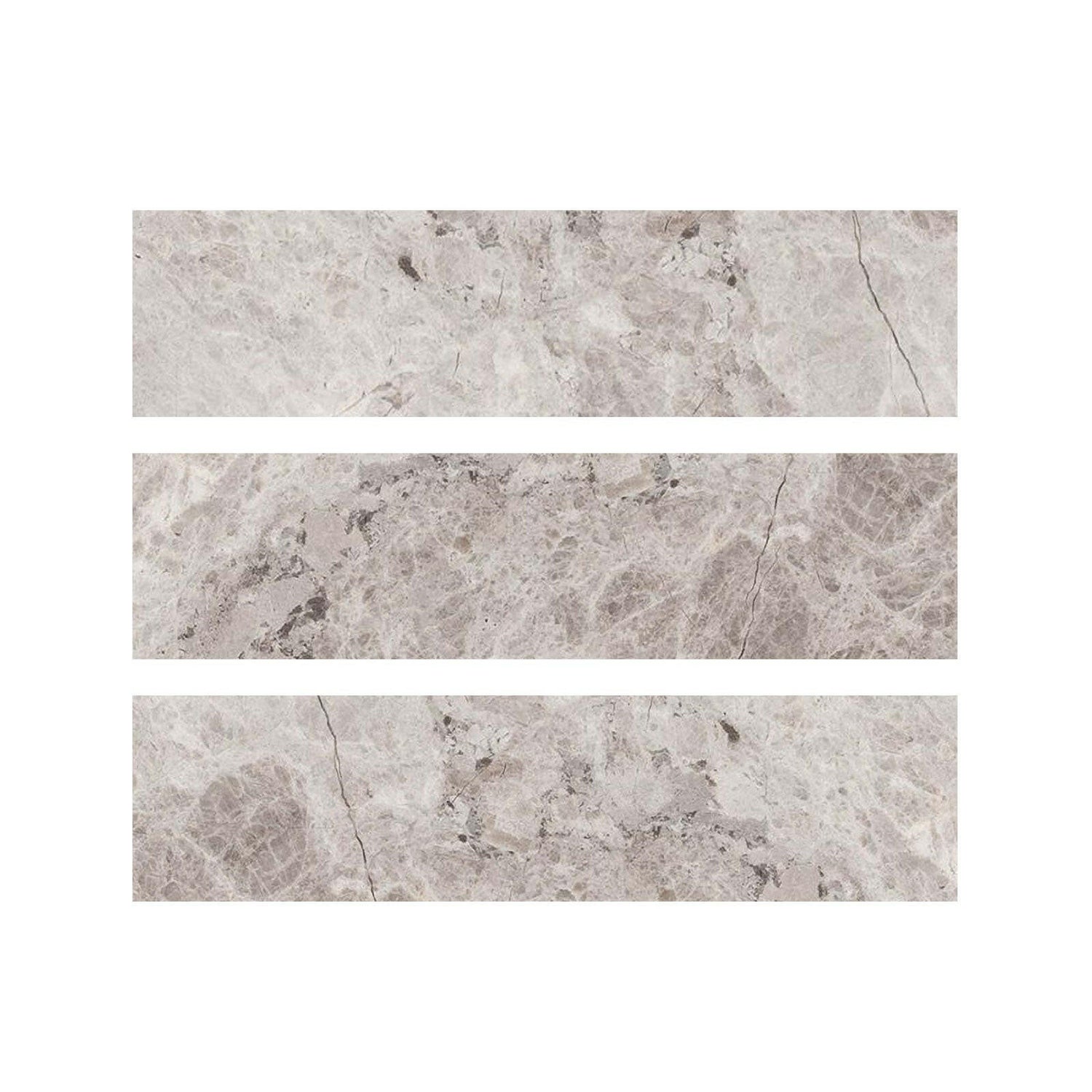 Special Cut | 6x24 Tundra Gray (Atlantic Gray) Marble Honed Tile Special Cut | 6x24 Tundra Gray (Atlantic Gray) Marble Honed Tile - American Tile Depot