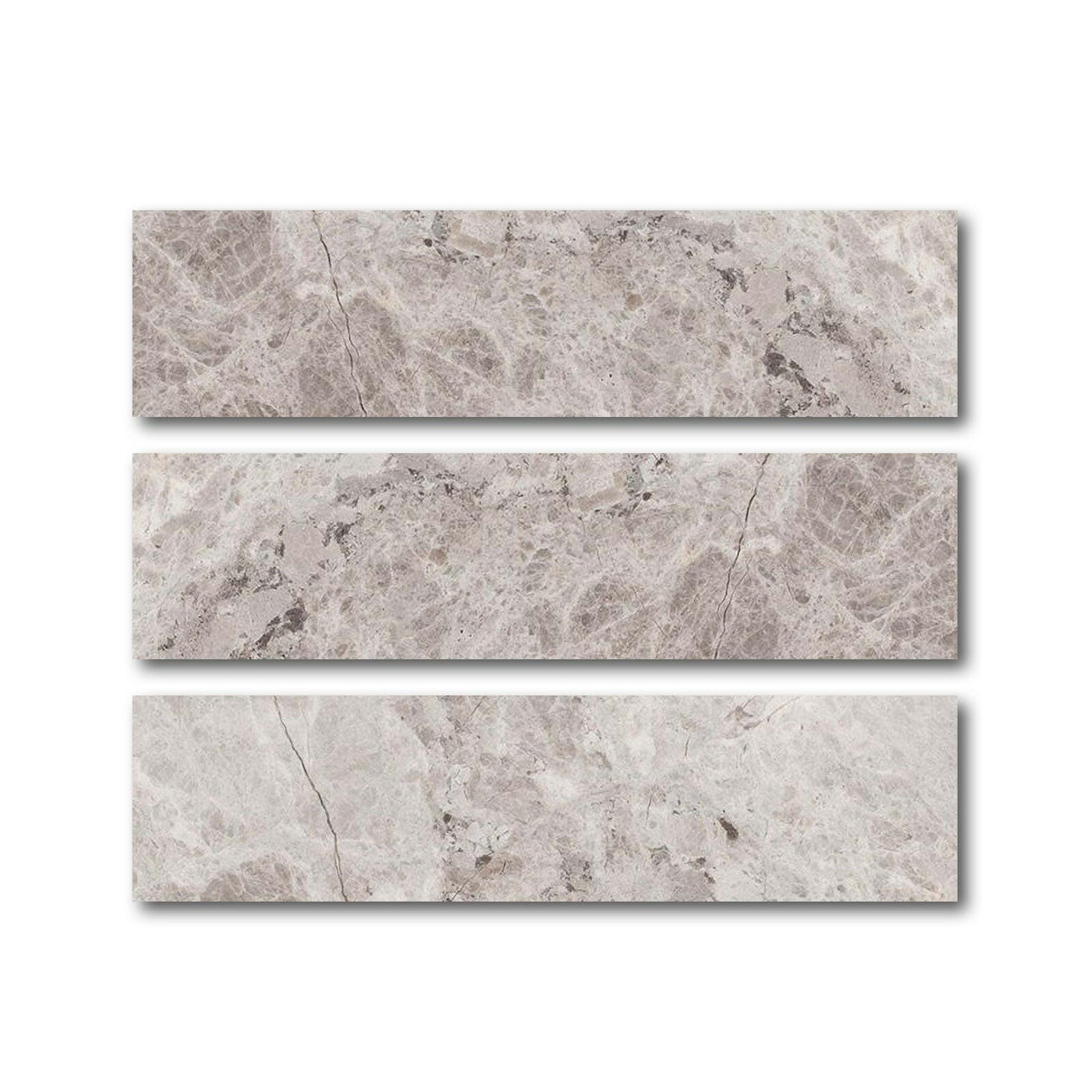 Special Cut | 6x24 Tundra Gray (Atlantic Gray) Marble Honed Tile Special Cut | 6x24 Tundra Gray (Atlantic Gray) Marble Honed Tile - American Tile Depot