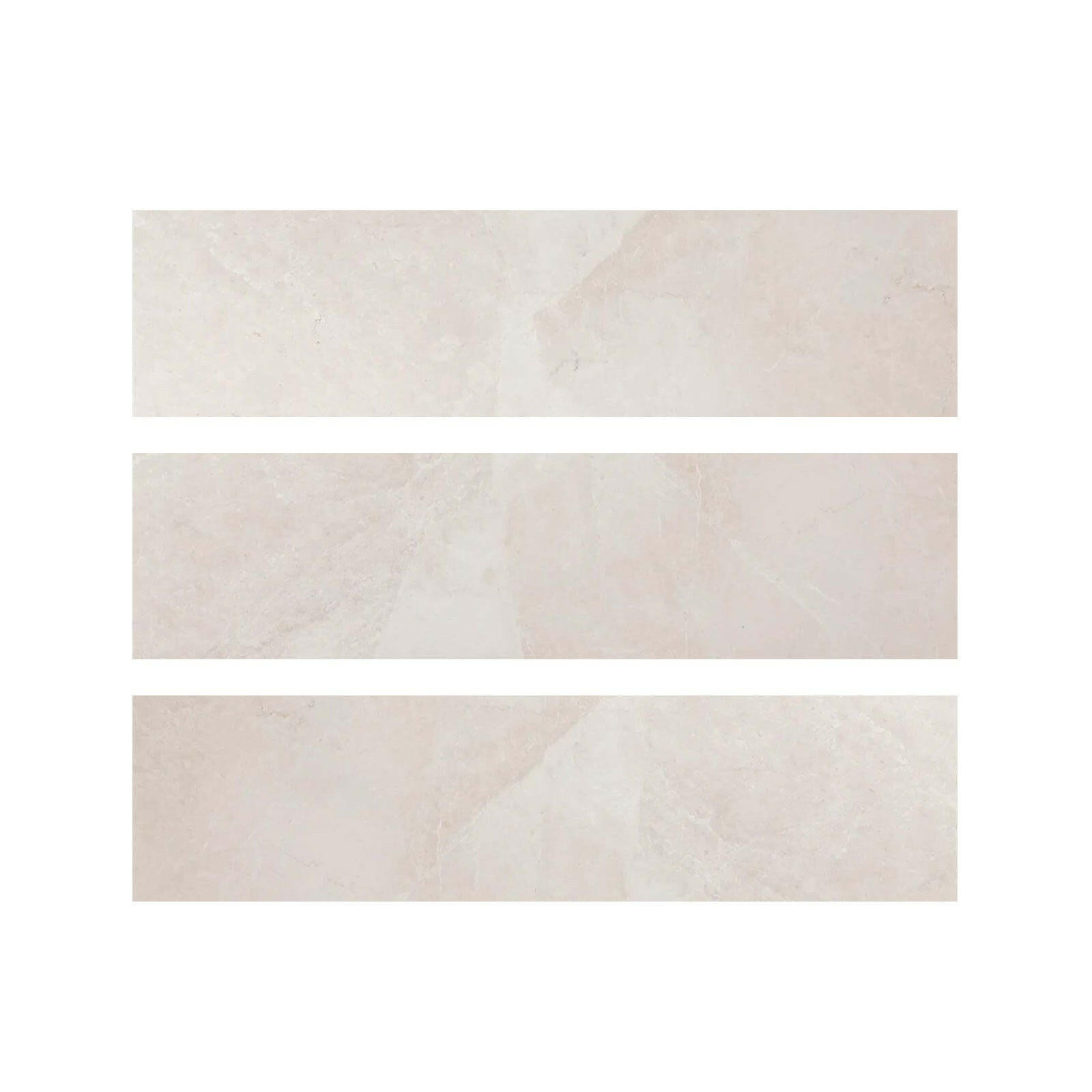 Special Cut | 6x24 White Pearl / Botticino Marble Polished Tile Special Cut | 6x24 White Pearl / Botticino Marble Polished Tile - American Tile Depot