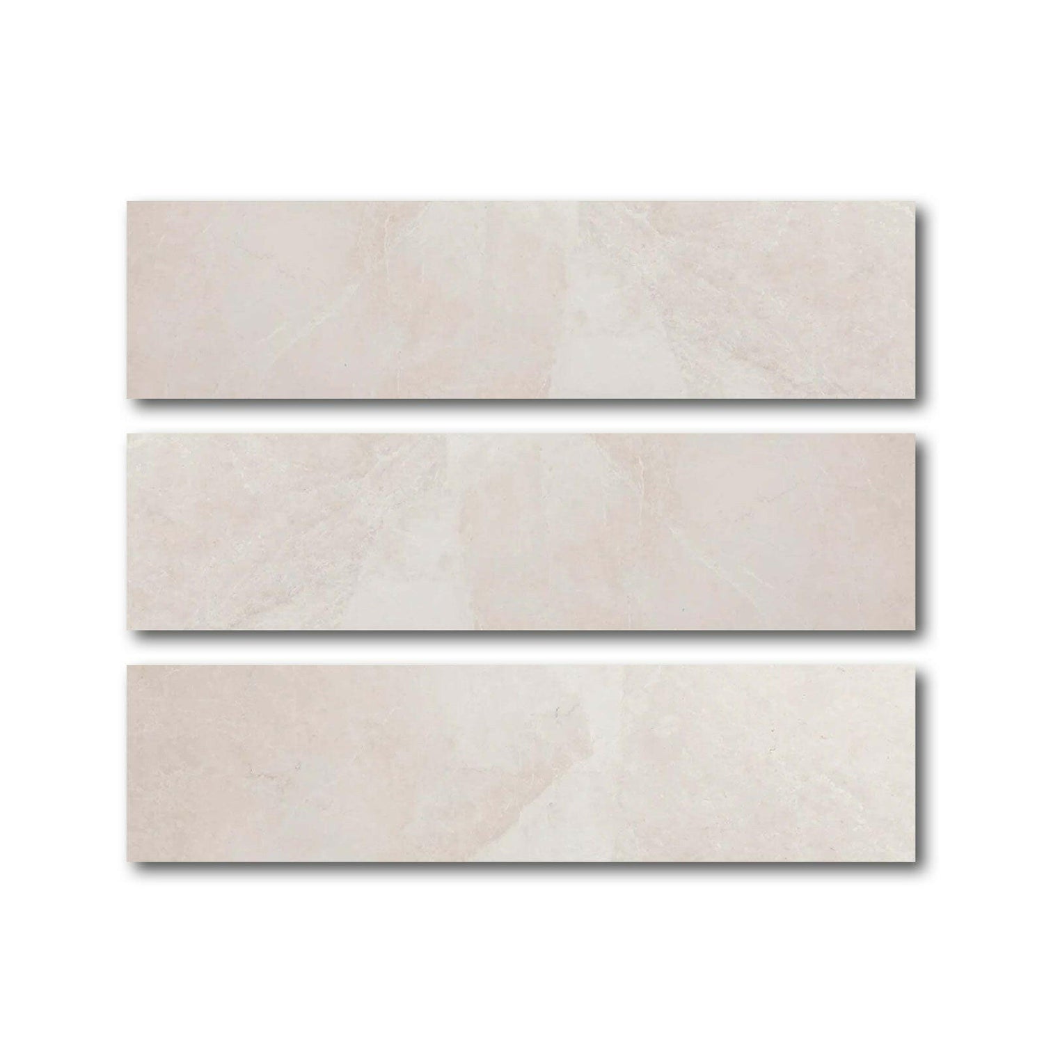 Special Cut | 6x24 White Pearl / Botticino Marble Polished Tile Special Cut | 6x24 White Pearl / Botticino Marble Polished Tile - American Tile Depot