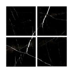Special Cut | 6x6 Black Marquina Marble Honed Tile Special Cut | 6x6 Black Marquina Marble Honed Tile - American Tile Depot