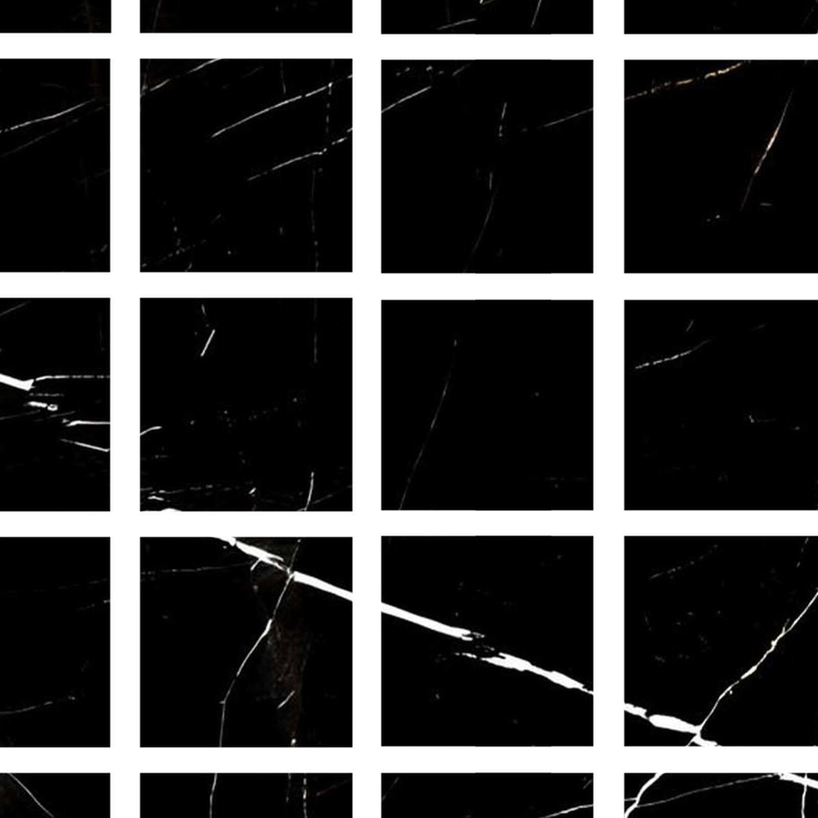 Special Cut | 6x6 Black Marquina Marble Polished Tile Special Cut | 6x6 Black Marquina Marble Polished Tile - American Tile Depot