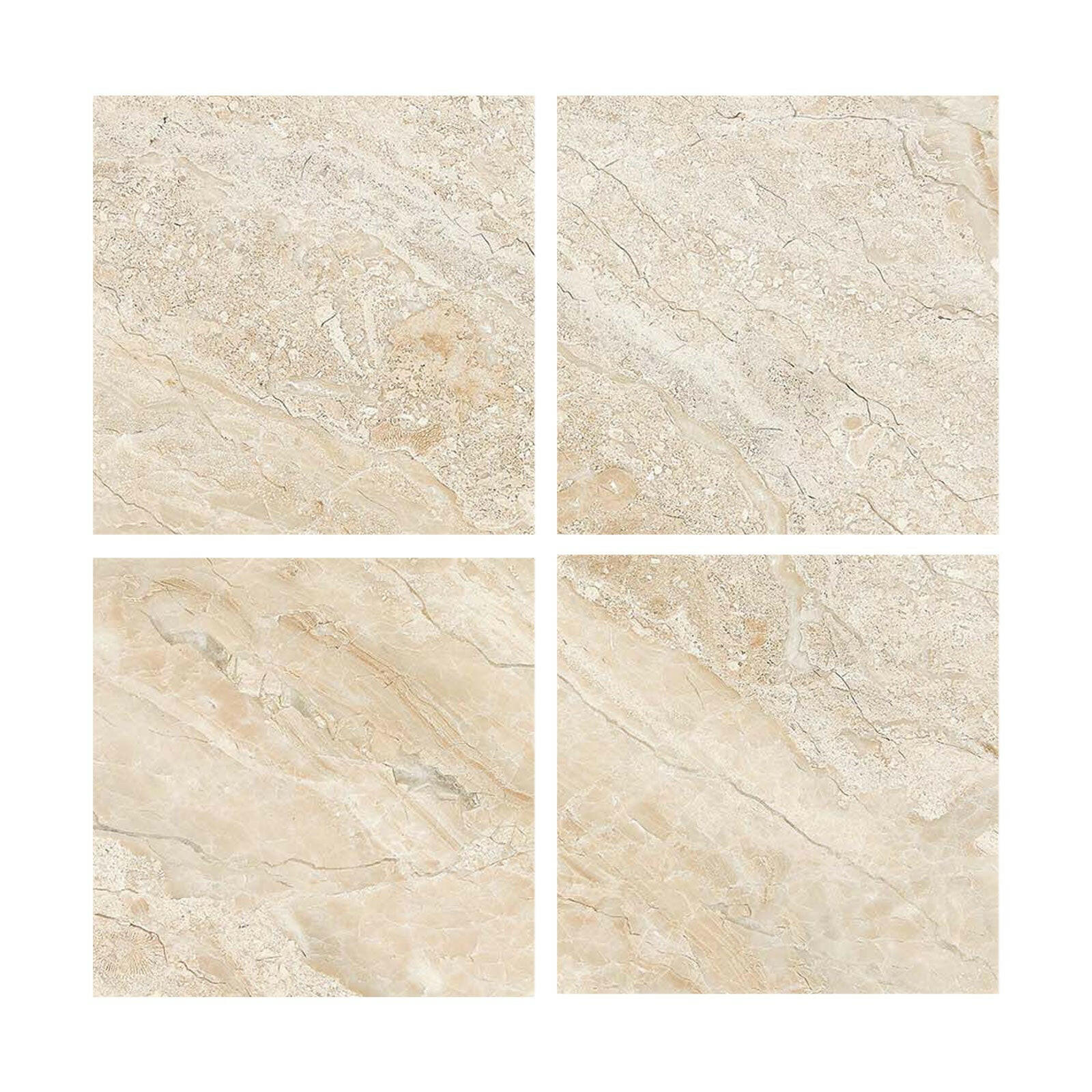 Special Cut | 6x6 Diano Royal (Queen Beige) Marble Polished Tile Special Cut | 6x6 Diano Royal (Queen Beige) Marble Polished Tile - American Tile Depot