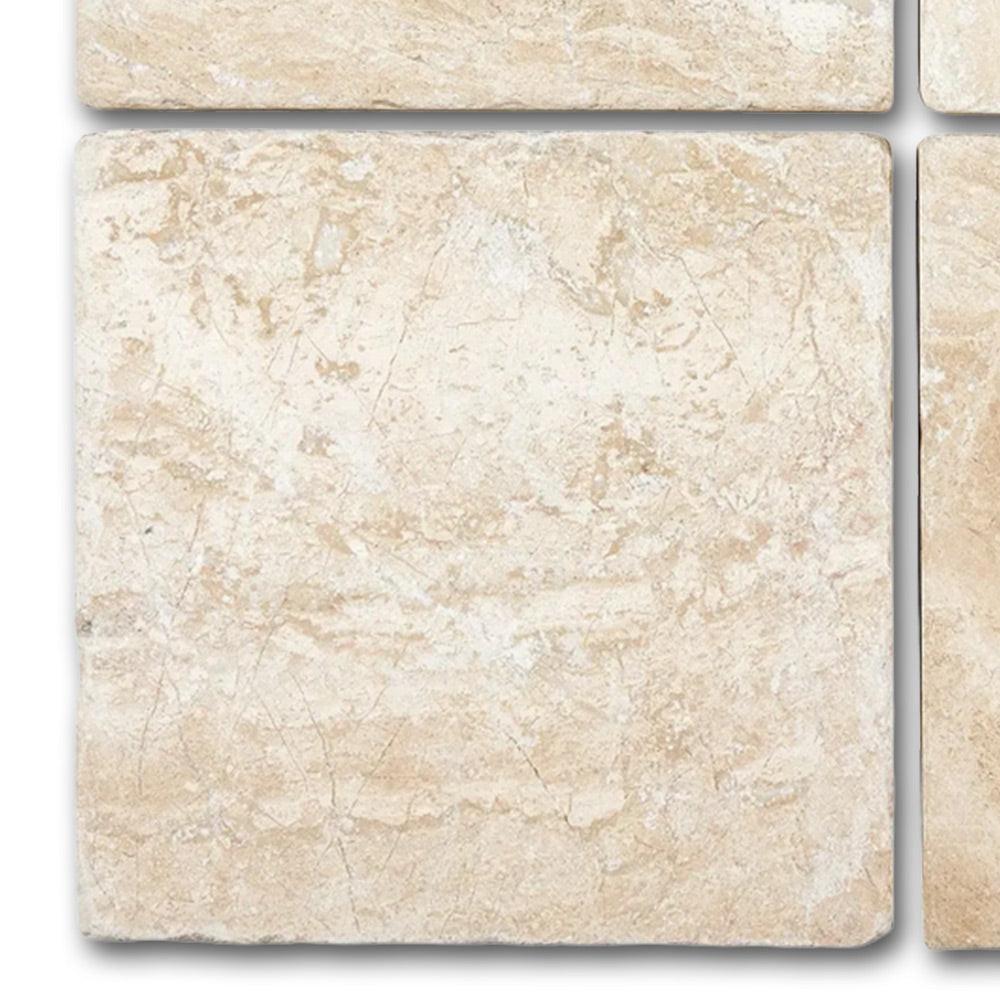 Special Cut | 6x6 Diano Royal (Queen Beige) Marble Tumbled Tile Special Cut | 6x6 Diano Royal (Queen Beige) Marble Tumbled Tile - American Tile Depot
