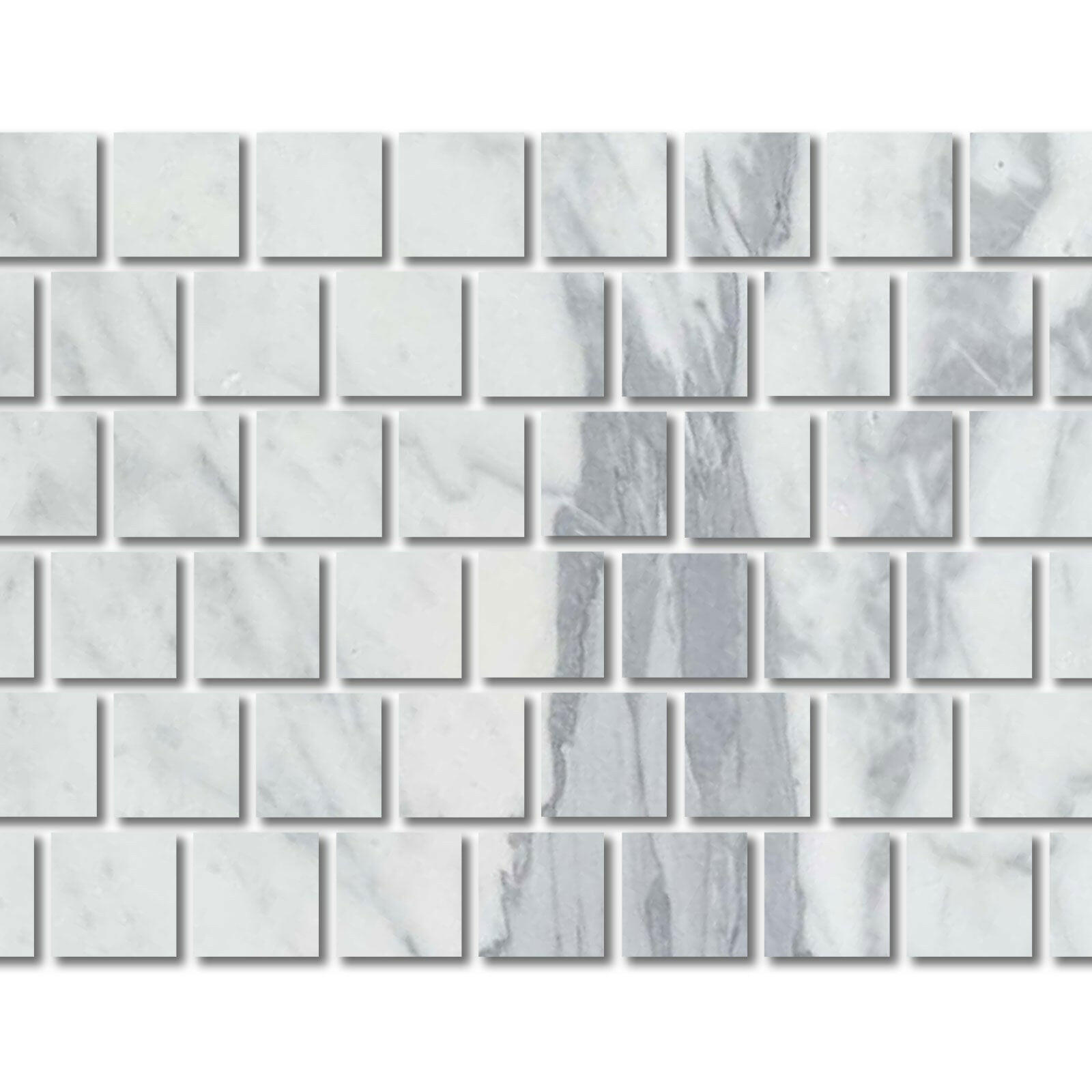 Special Cut | 6x6 Italian Statuary White Marble Honed Tile Special Cut | 6x6 Italian Statuary White Marble Honed Tile - American Tile Depot