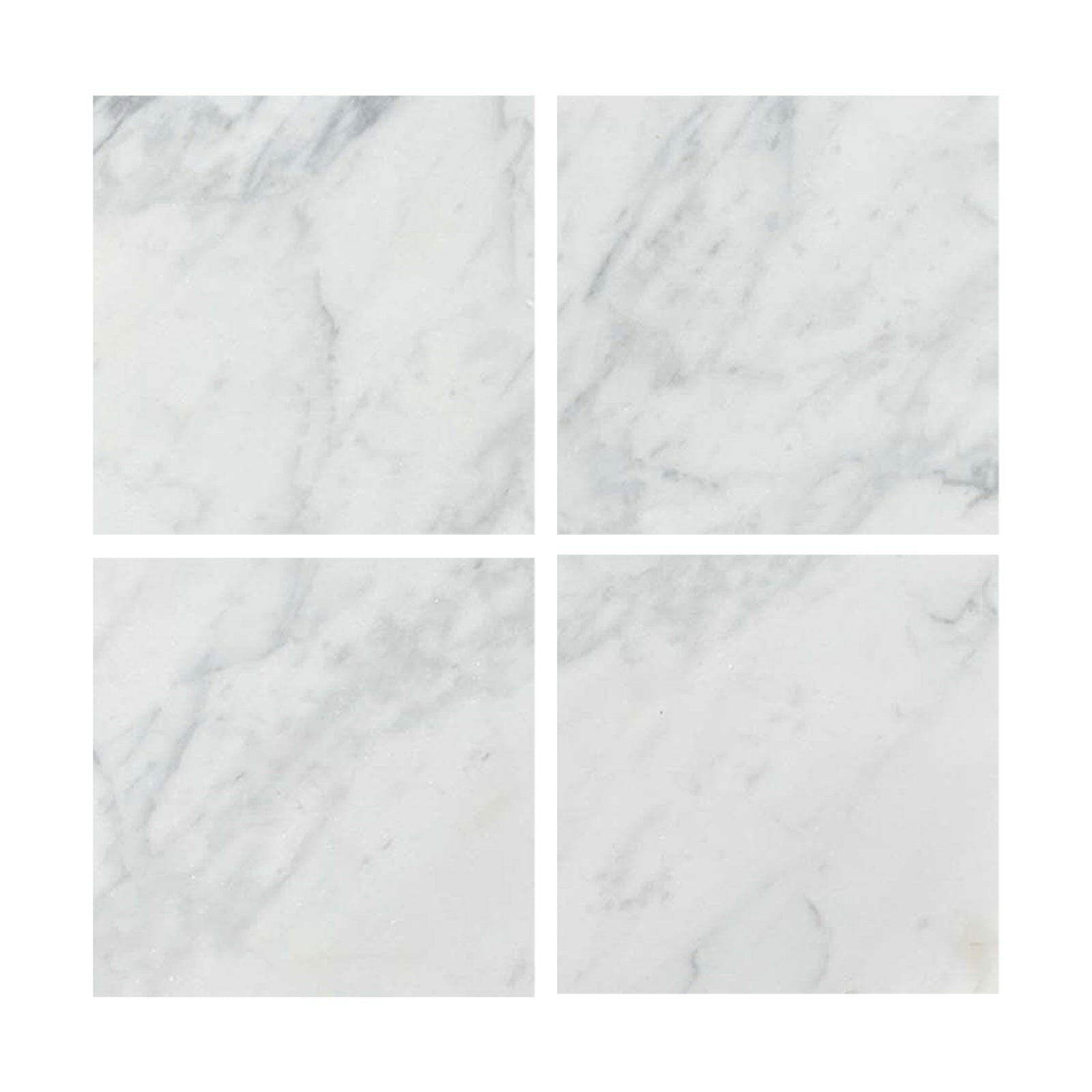 Special Cut | 6x6 Italian Statuary White Marble Honed Tile Special Cut | 6x6 Italian Statuary White Marble Honed Tile - American Tile Depot