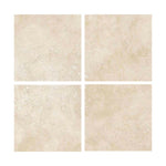 Special Cut | 6x6 Ivory Travertine Filled & Polished Tile Special Cut | 6x6 Ivory Travertine Filled & Polished Tile - American Tile Depot