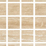 Special Cut | 6x6 Ivory Travertine Vein Cut Filled & Polished Tile Special Cut | 6x6 Ivory Travertine Vein Cut Filled & Polished Tile - American Tile Depot