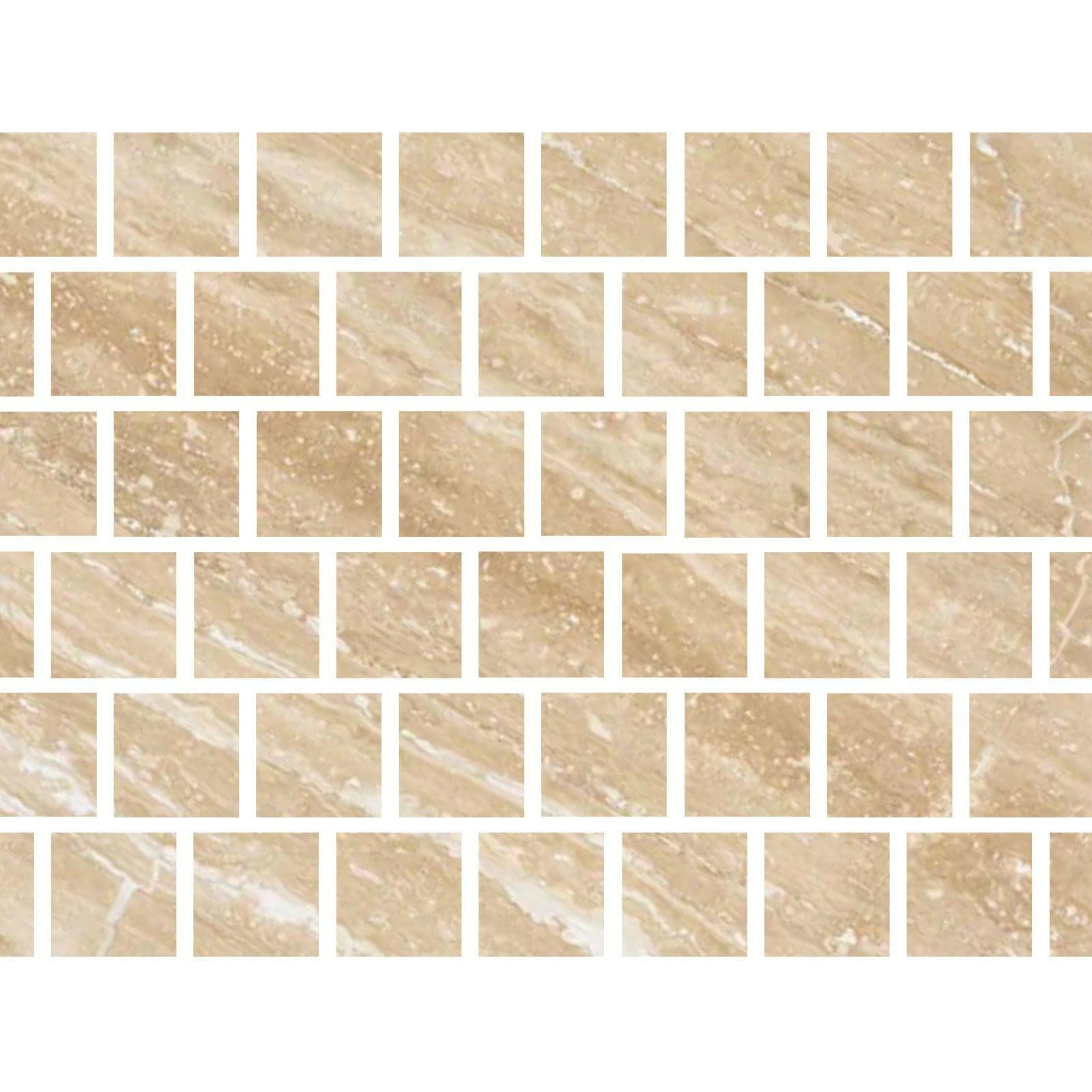 Special Cut | 6x6 Ivory Travertine Vein Cut Filled & Polished Tile Special Cut | 6x6 Ivory Travertine Vein Cut Filled & Polished Tile - American Tile Depot