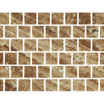 Special Cut | 6x6 Noce Exotic Travertine (Vein-Cut) Filled & Polished Tile Special Cut | 6x6 Noce Exotic Travertine (Vein-Cut) Filled & Polished Tile - American Tile Depot