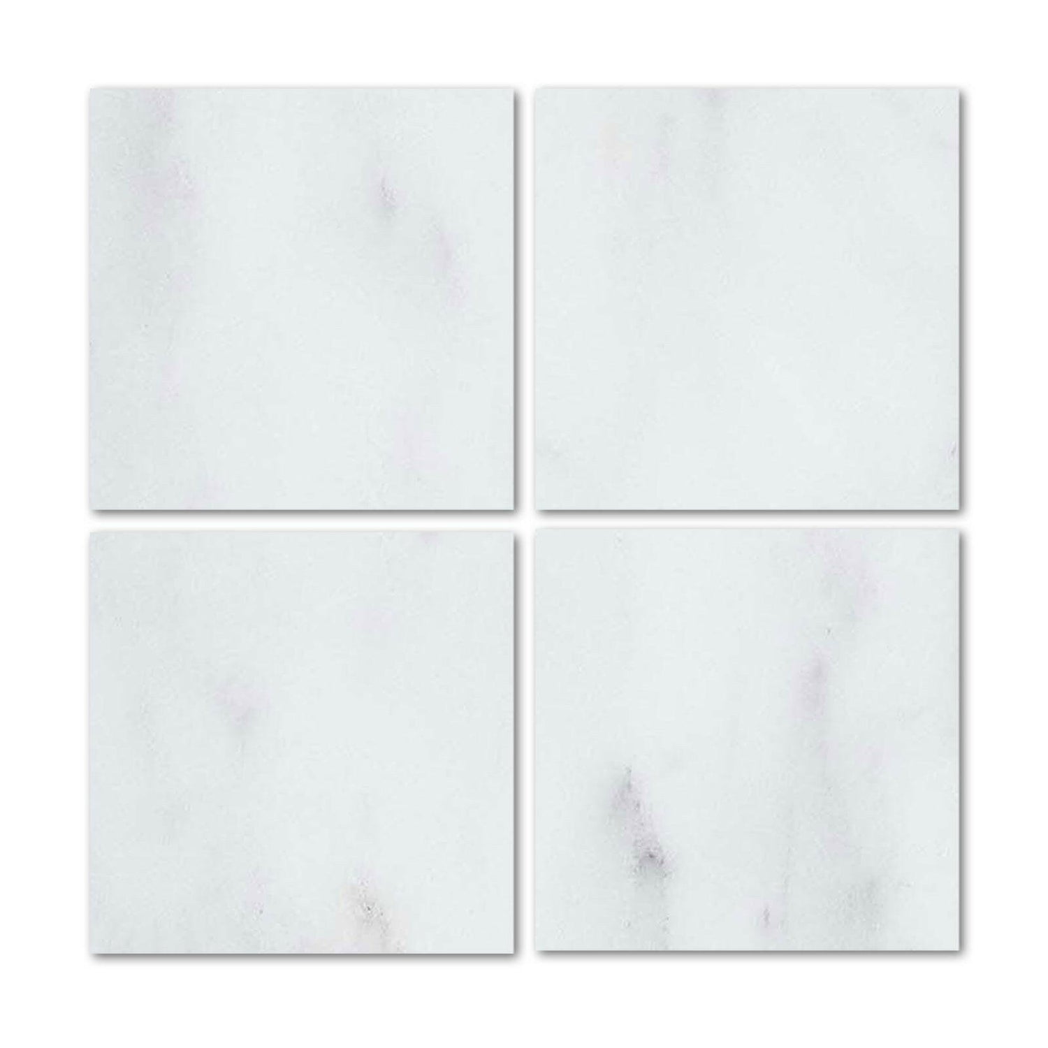 Special Cut | 6x6 Oriental White / Asian Statuary Marble Honed Tile Special Cut | 6x6 Oriental White / Asian Statuary Marble Honed Tile - American Tile Depot