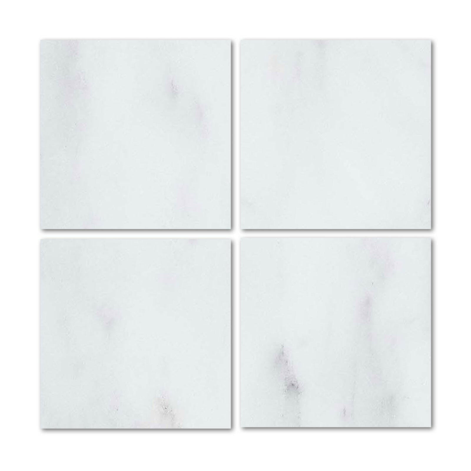 Special Cut | 6x6 Oriental White / Asian Statuary Marble Honed Tile Special Cut | 6x6 Oriental White / Asian Statuary Marble Honed Tile - American Tile Depot