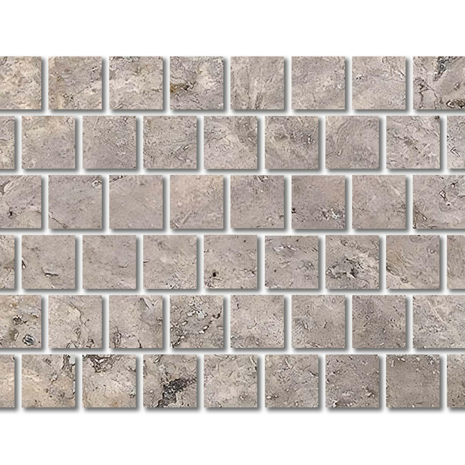 Special Cut | 6x6 Silver Travertine Filled & Honed Tile Special Cut | 6x6 Silver Travertine Filled & Honed Tile - American Tile Depot