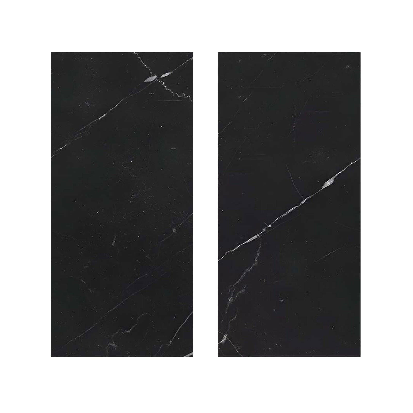 Special Cut | 9x18 Black Marquina Marble Honed Tile Special Cut | 9x18 Black Marquina Marble Honed Tile - American Tile Depot