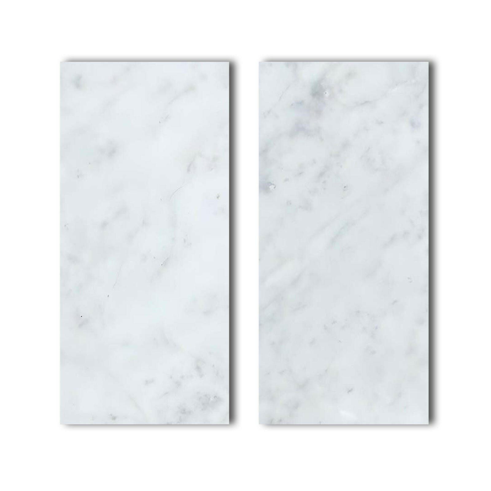 Special Cut | 9x18 Carrara White Marble Polished Tile Special Cut | 9x18 Carrara White Marble Polished Tile - American Tile Depot