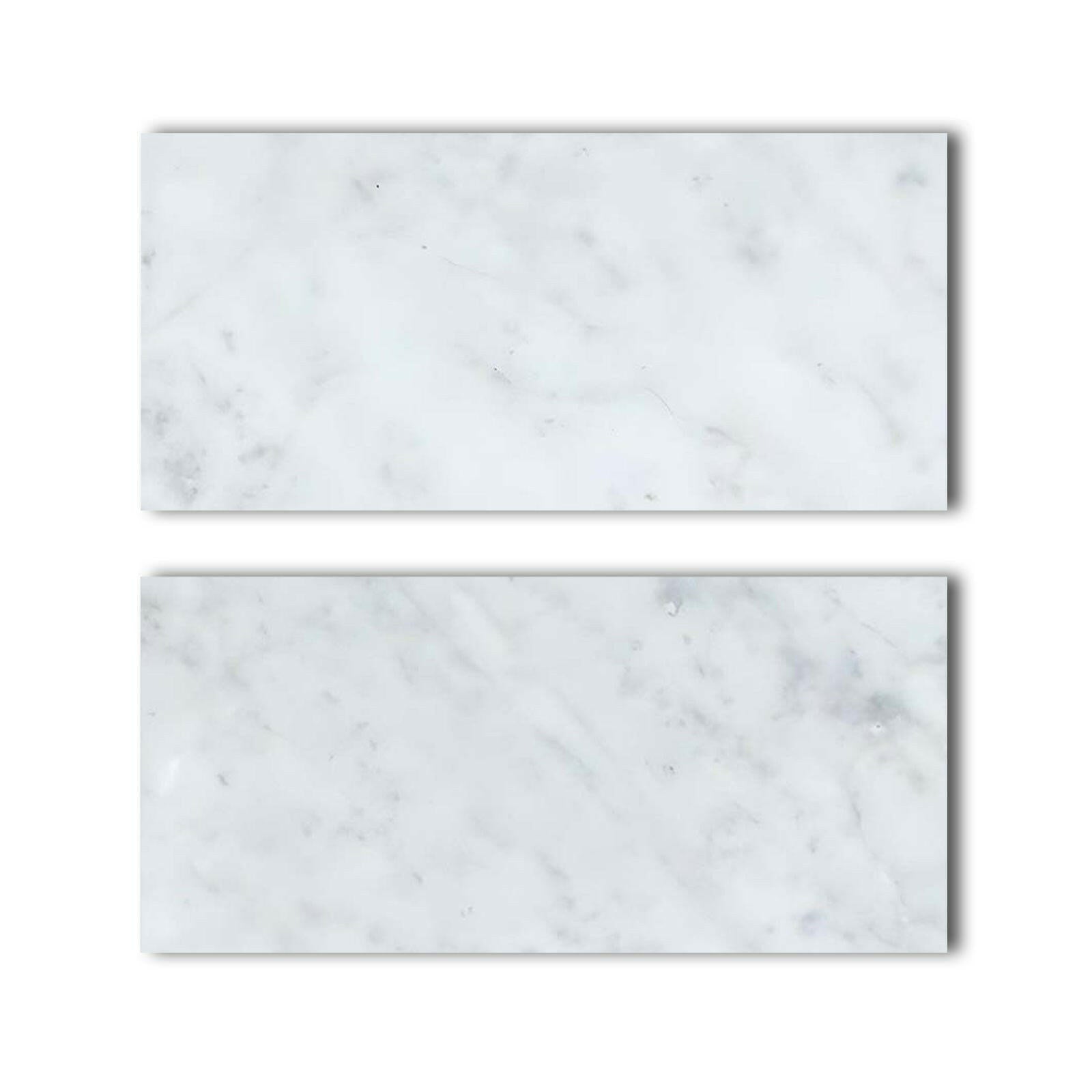 Special Cut | 9x18 Carrara White Marble Polished Tile Special Cut | 9x18 Carrara White Marble Polished Tile - American Tile Depot
