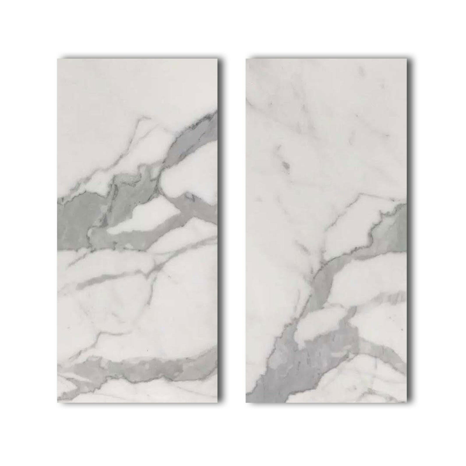 Special Cut | 9x18 Italian Statuary White Marble Honed Tile Special Cut | 9x18 Italian Statuary White Marble Honed Tile - American Tile Depot