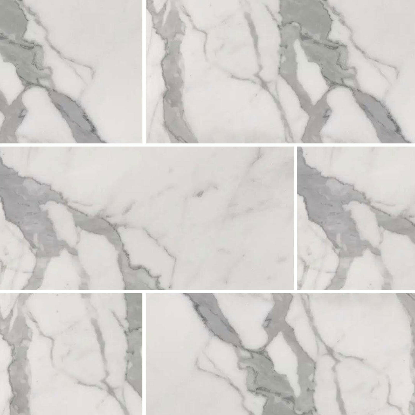 Special Cut | 9x18 Italian Statuary White Marble Polished Tile Special Cut | 9x18 Italian Statuary White Marble Polished Tile - American Tile Depot