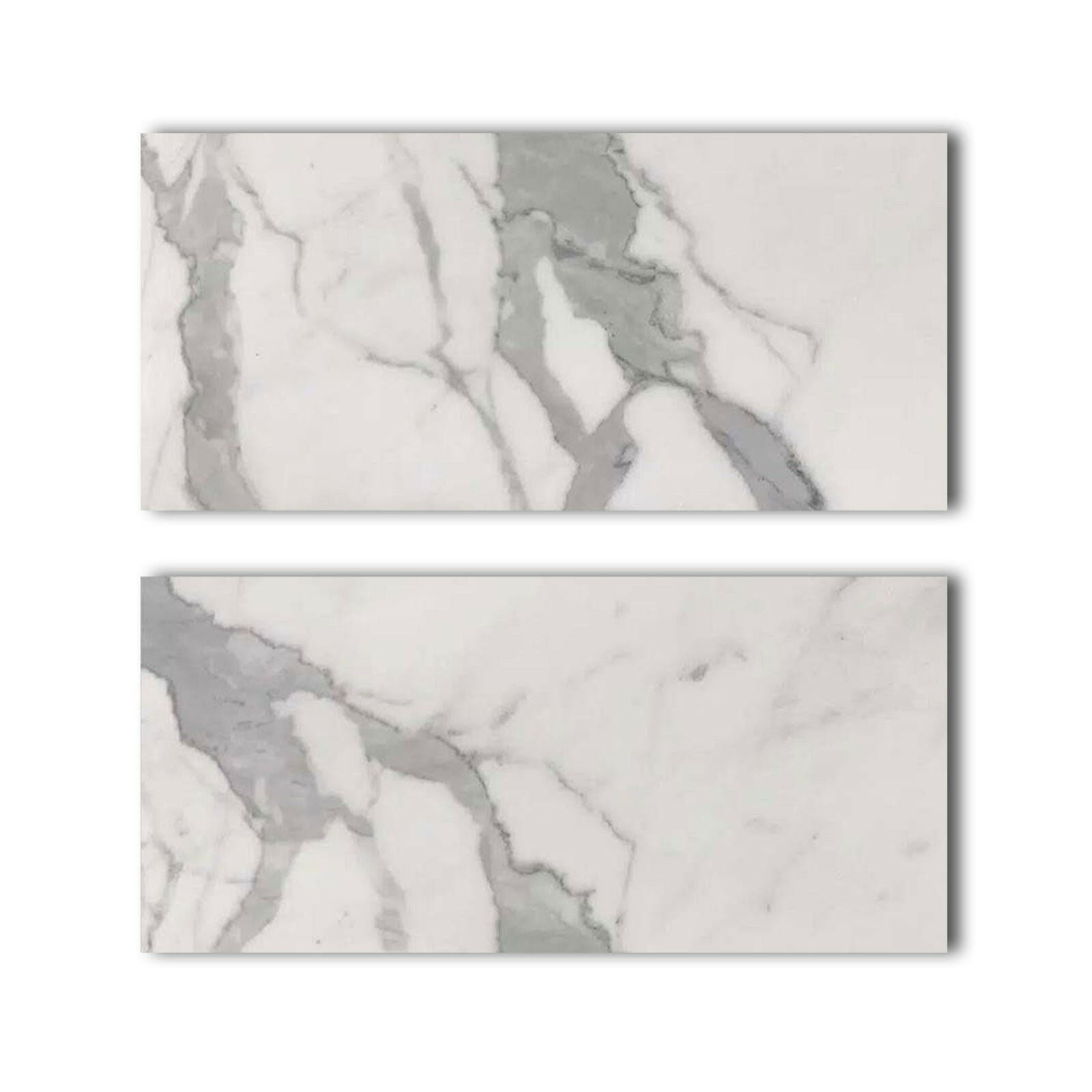 Special Cut | 9x18 Italian Statuary White Marble Polished Tile Special Cut | 9x18 Italian Statuary White Marble Polished Tile - American Tile Depot