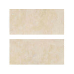 Special Cut | 9x18 Ivory Travertine Filled & Honed Tile Special Cut | 9x18 Ivory Travertine Filled & Honed Tile - American Tile Depot