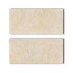 Special Cut | 9x18 Ivory Travertine Filled & Honed Tile Special Cut | 9x18 Ivory Travertine Filled & Honed Tile - American Tile Depot