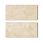 Special Cut | 9x18 Ivory Travertine Filled & Polished Tile Special Cut | 9x18 Ivory Travertine Filled & Polished Tile - American Tile Depot