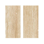 Special Cut | 9x18 Ivory Travertine Vein Cut Filled & Polished Tile Special Cut | 9x18 Ivory Travertine Vein Cut Filled & Polished Tile - American Tile Depot
