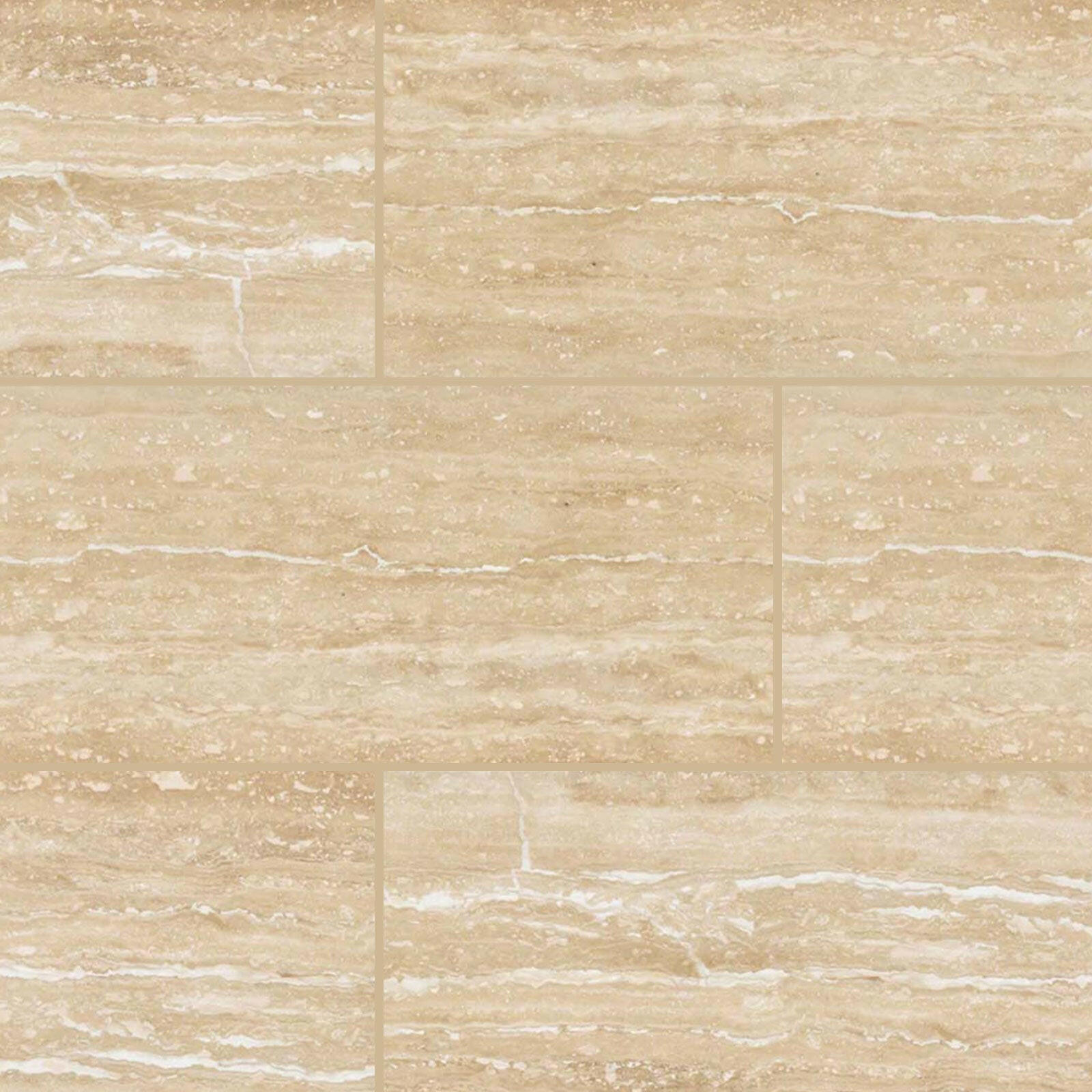 Special Cut | 9x18 Ivory Travertine Vein Cut Filled & Polished Tile Special Cut | 9x18 Ivory Travertine Vein Cut Filled & Polished Tile - American Tile Depot