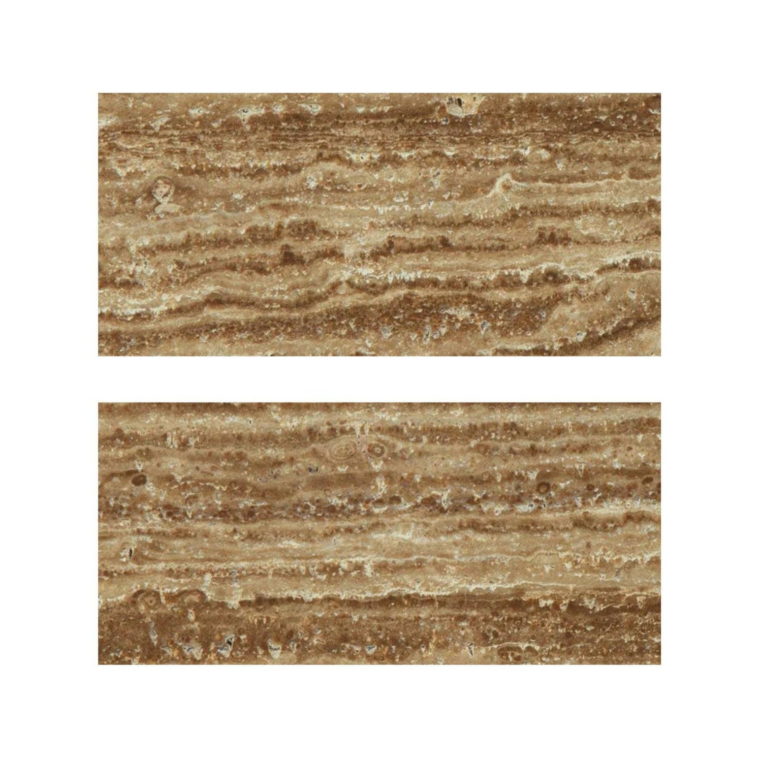 Special Cut | 9x18 Noce Exotic Travertine (Vein-Cut) Filled & Honed Tile Special Cut | 9x18 Noce Exotic Travertine (Vein-Cut) Filled & Honed Tile - American Tile Depot