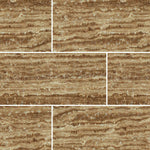 Special Cut | 9x18 Noce Exotic Travertine (Vein-Cut) Filled & Honed Tile Special Cut | 9x18 Noce Exotic Travertine (Vein-Cut) Filled & Honed Tile - American Tile Depot