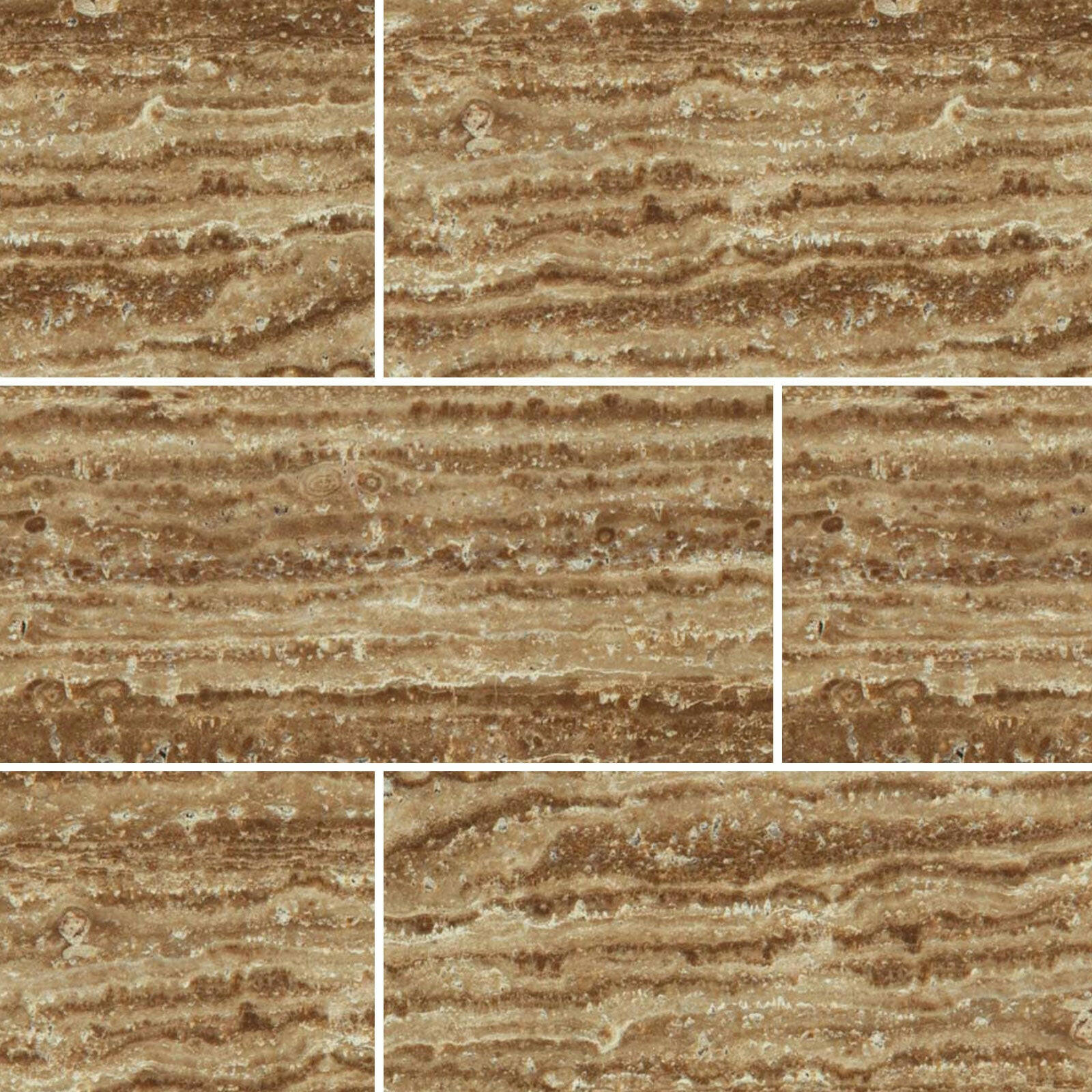 Special Cut | 9x18 Noce Exotic Travertine (Vein-Cut) Filled & Honed Tile Special Cut | 9x18 Noce Exotic Travertine (Vein-Cut) Filled & Honed Tile - American Tile Depot