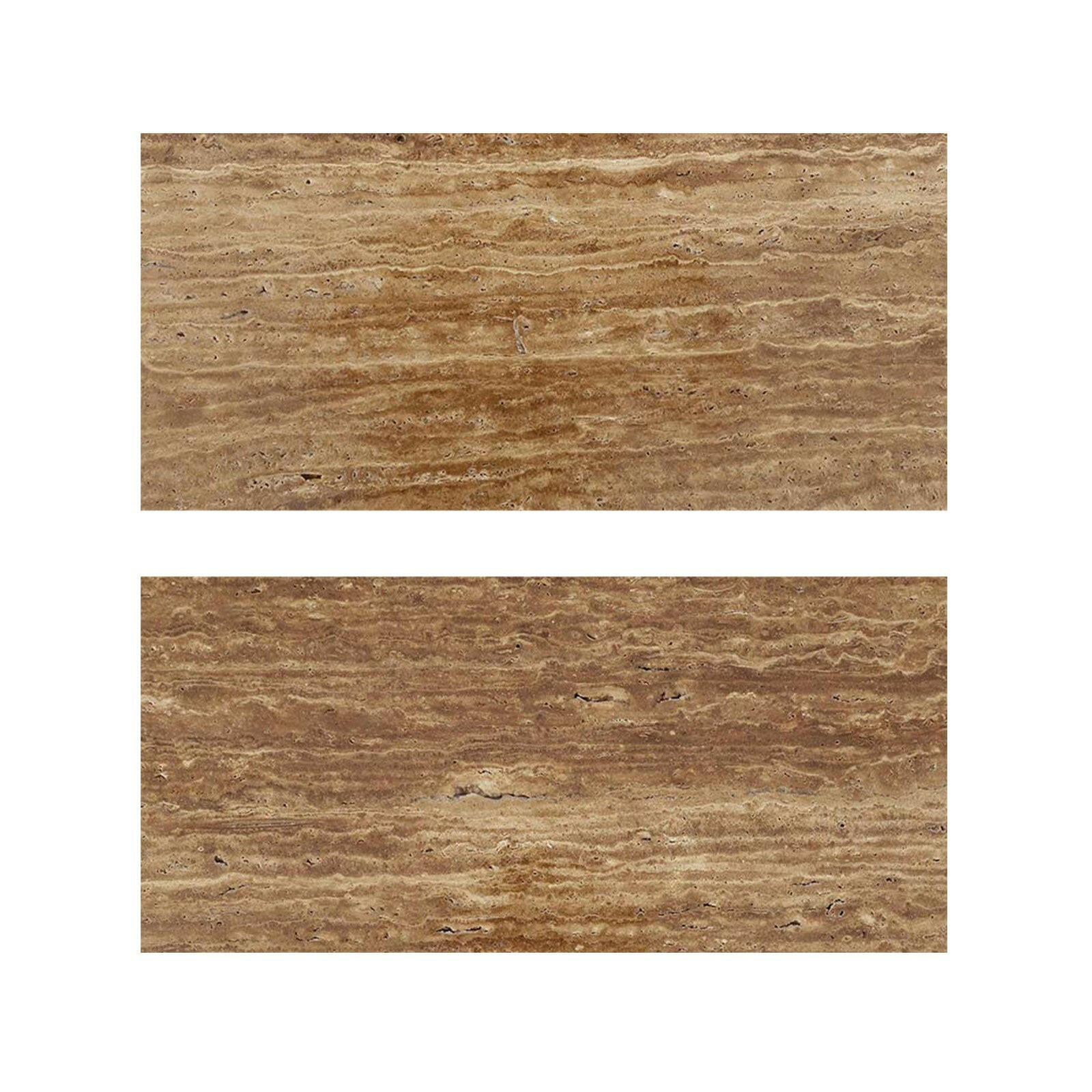 Special Cut | 9x18 Noce Exotic Travertine (Vein-Cut) Filled & Polished Tile Special Cut | 9x18 Noce Exotic Travertine (Vein-Cut) Filled & Polished Tile - American Tile Depot