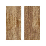 Special Cut | 9x18 Noce Exotic Travertine (Vein-Cut) Filled & Polished Tile Special Cut | 9x18 Noce Exotic Travertine (Vein-Cut) Filled & Polished Tile - American Tile Depot