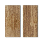 Special Cut | 9x18 Noce Exotic Travertine (Vein-Cut) Filled & Polished Tile Special Cut | 9x18 Noce Exotic Travertine (Vein-Cut) Filled & Polished Tile - American Tile Depot
