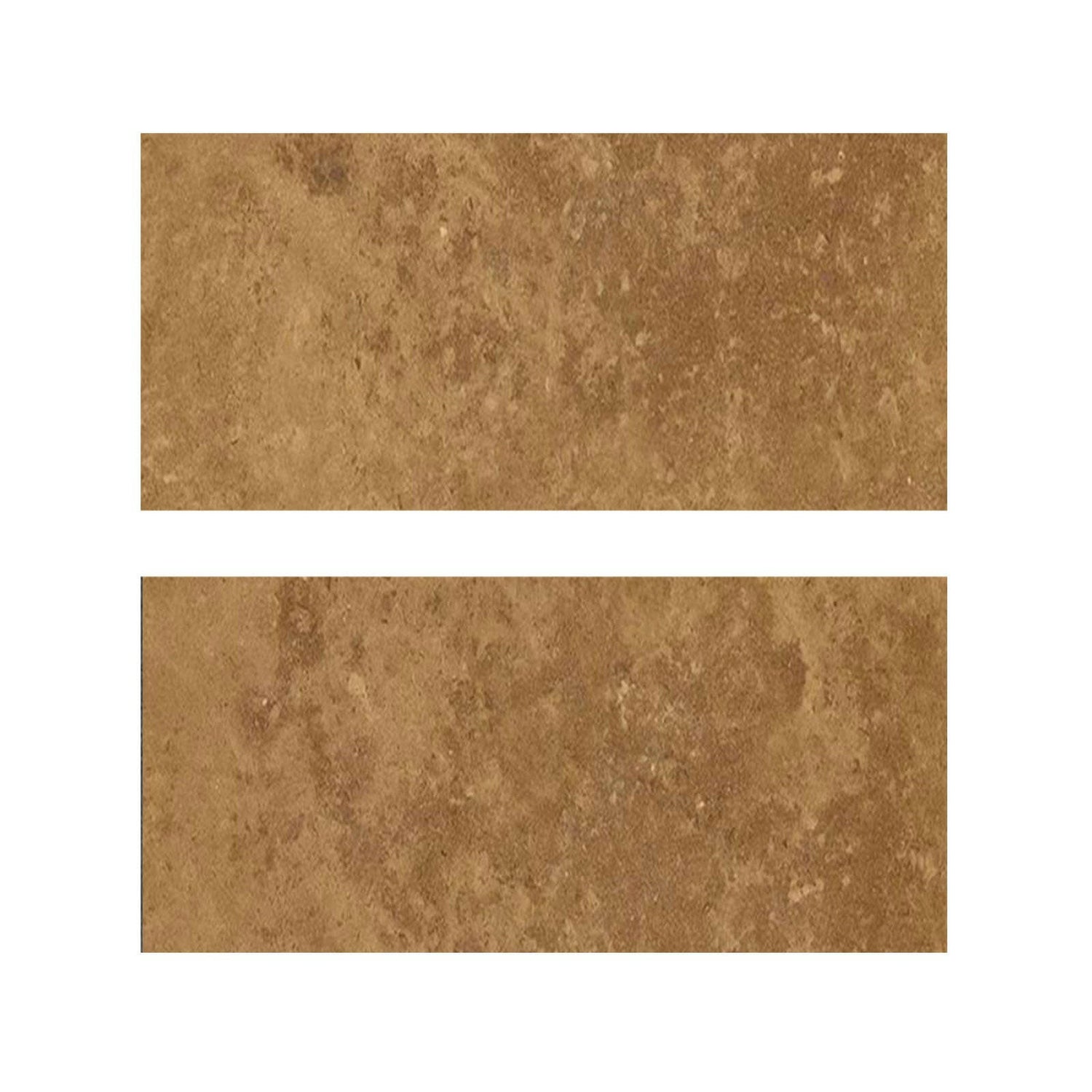 Special Cut | 9x18 Noce Travertine Filled & Polished Tile Special Cut | 9x18 Noce Travertine Filled & Polished Tile - American Tile Depot