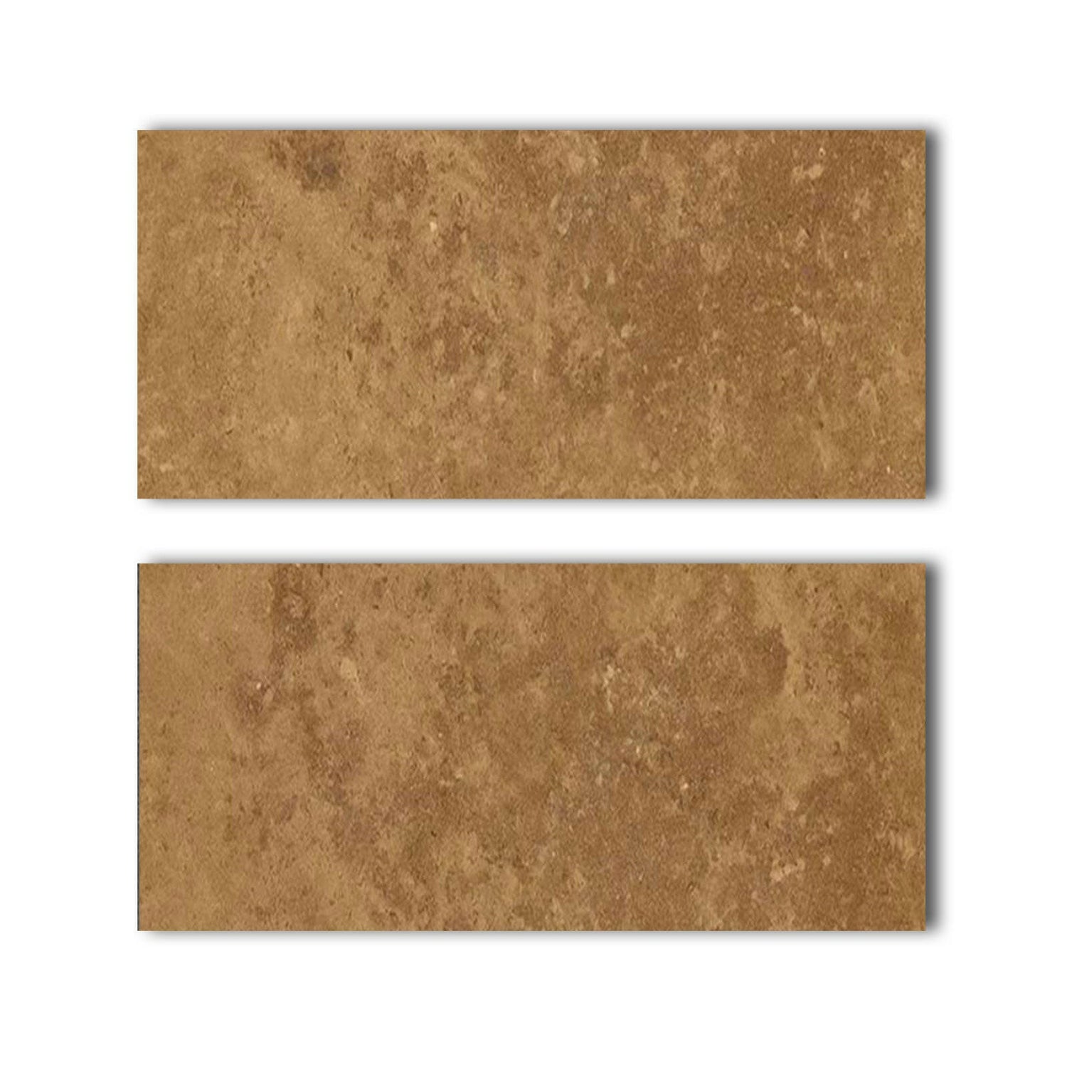 Special Cut | 9x18 Noce Travertine Filled & Polished Tile Special Cut | 9x18 Noce Travertine Filled & Polished Tile - American Tile Depot