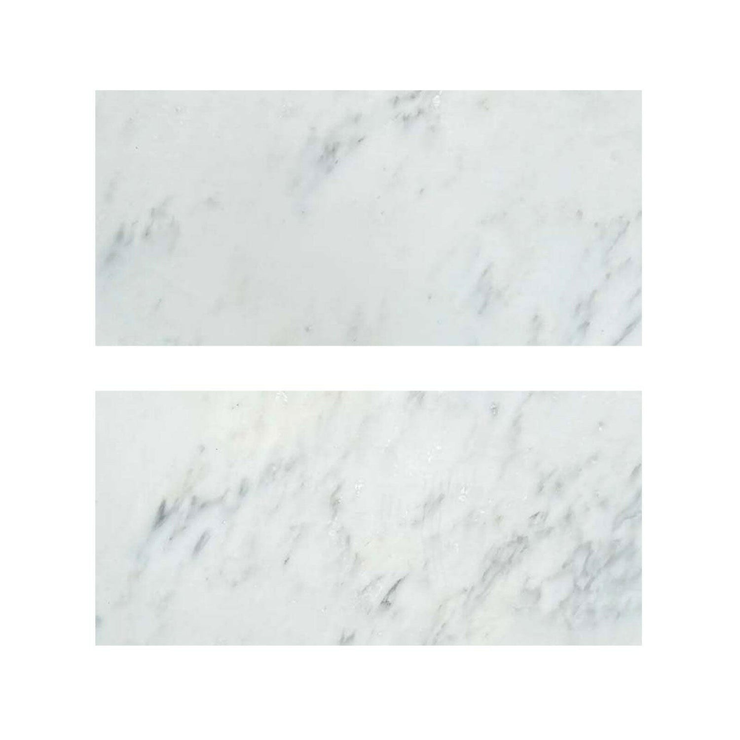 Special Cut | 9x18 Oriental White / Asian Statuary Marble Honed Tile Special Cut | 9x18 Oriental White / Asian Statuary Marble Honed Tile - American Tile Depot