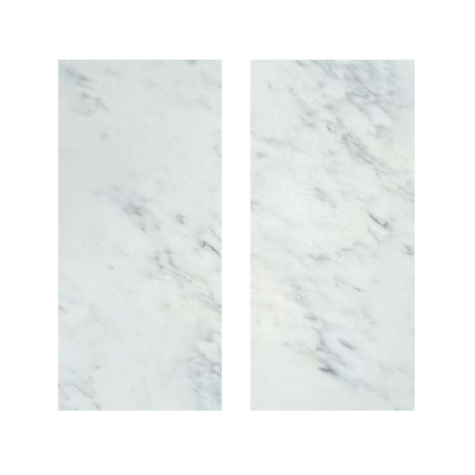 Special Cut | 9x18 Oriental White / Asian Statuary Marble Honed Tile Special Cut | 9x18 Oriental White / Asian Statuary Marble Honed Tile - American Tile Depot
