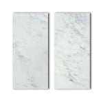 Special Cut | 9x18 Oriental White / Asian Statuary Marble Honed Tile Special Cut | 9x18 Oriental White / Asian Statuary Marble Honed Tile - American Tile Depot