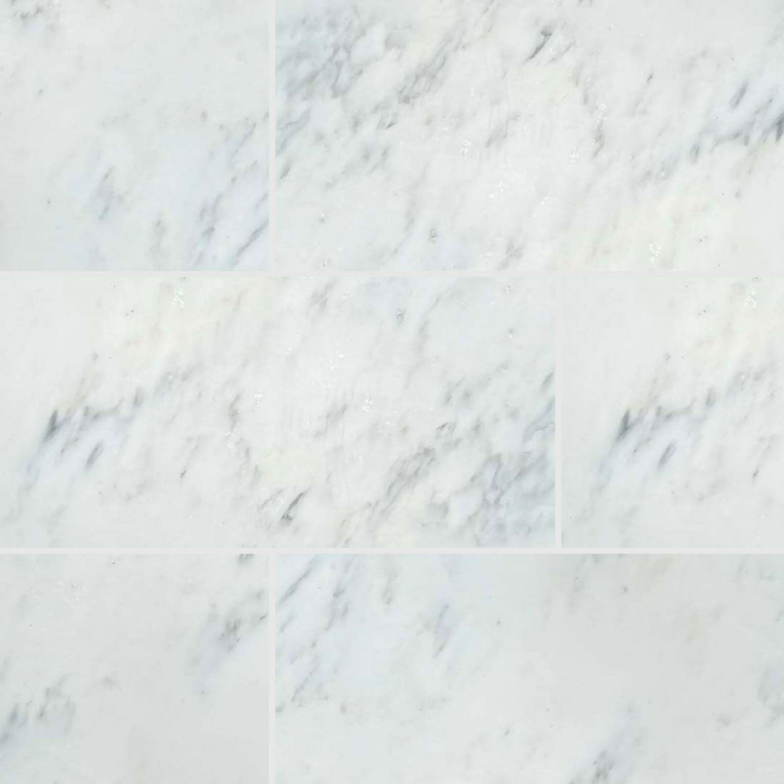 Special Cut | 9x18 Oriental White / Asian Statuary Marble Honed Tile Special Cut | 9x18 Oriental White / Asian Statuary Marble Honed Tile - American Tile Depot