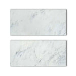 Special Cut | 9x18 Oriental White / Asian Statuary Marble Honed Tile Special Cut | 9x18 Oriental White / Asian Statuary Marble Honed Tile - American Tile Depot