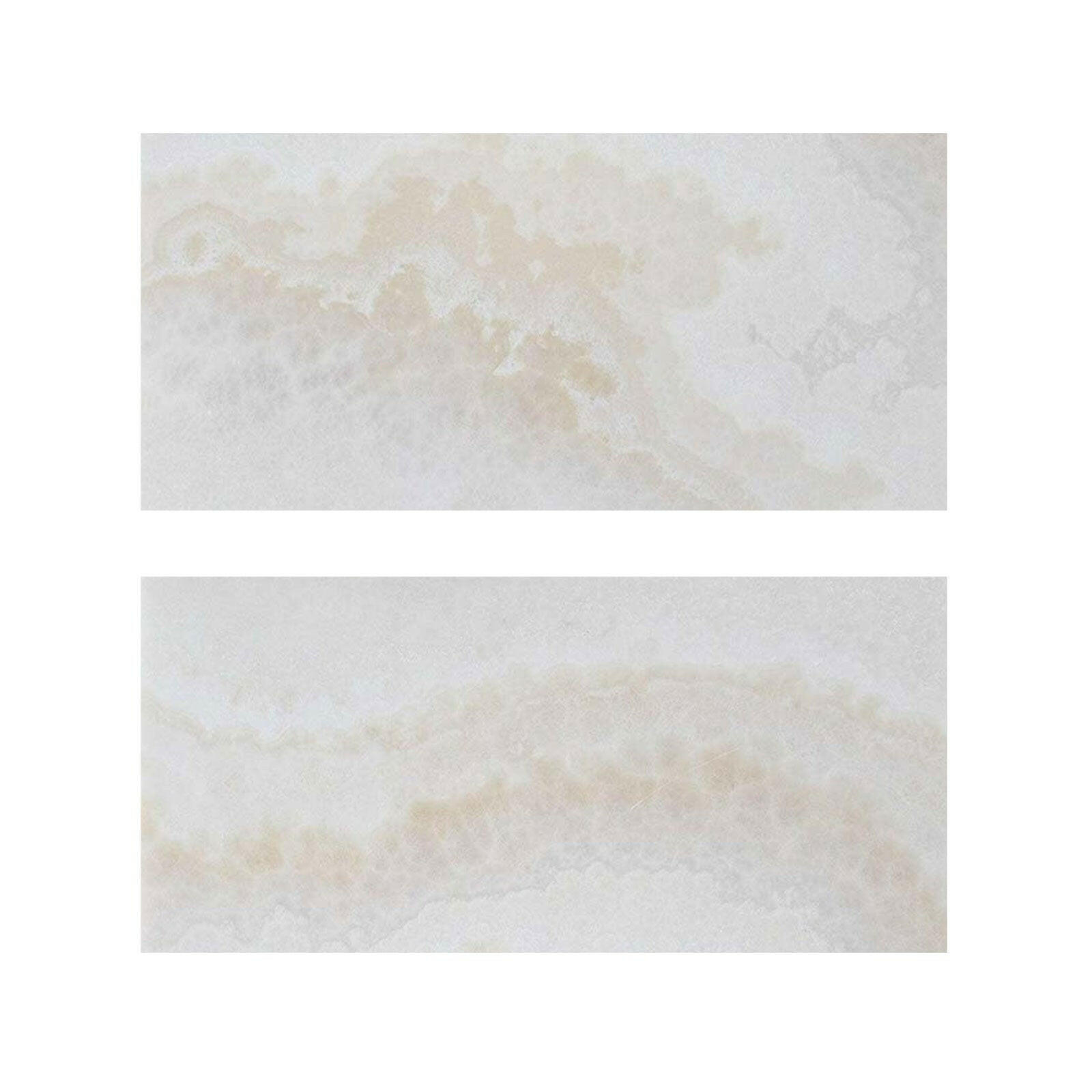 Special Cut | 9x18 Premium White Onyx CROSS-CUT Polished Tile Special Cut | 9x18 Premium White Onyx CROSS-CUT Polished Tile - American Tile Depot